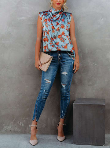 Milan Kiss Bluzka w kolorze błękitno-pomarańczowym