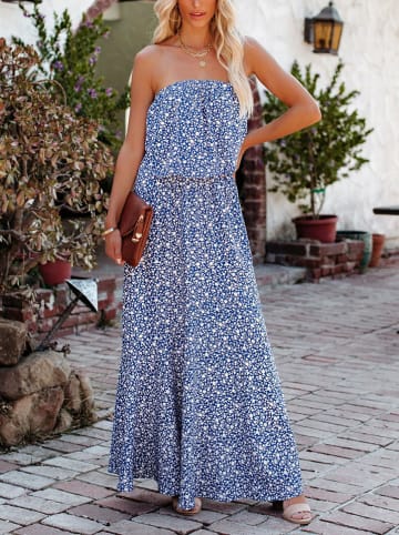 Milan Kiss Kleid in Blau/ Weiß