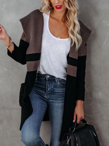Milan Kiss Cardigan in Braun/ Schwarz