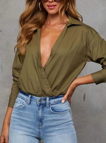 Milan Kiss Bluse in Oliv