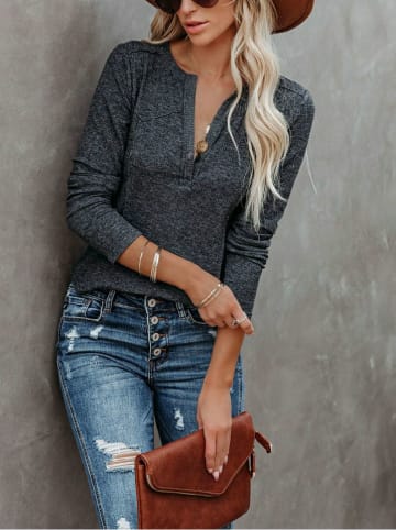 Milan Kiss Longsleeve antraciet