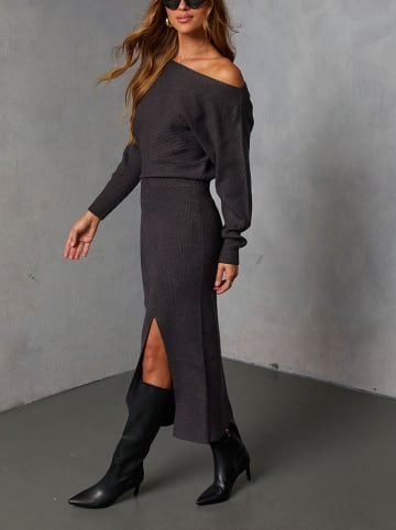 Milan Kiss Strickkleid in Antharzit