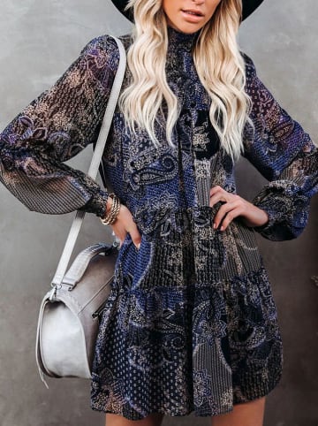 Milan Kiss Kleid in Dunkelblau/ Schwarz