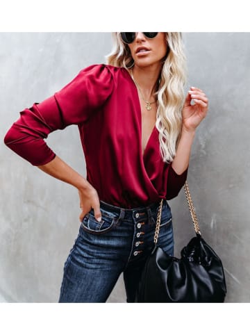 Milan Kiss Bluse in Bordeaux