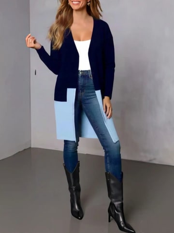 Milan Kiss Cardigan in Dunkelblau/ Hellblau