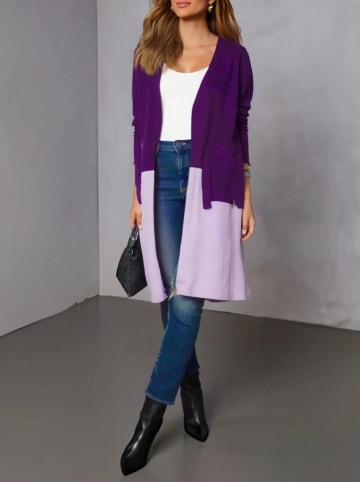 Milan Kiss Kardigan w kolorze fioletowo-lawendowym