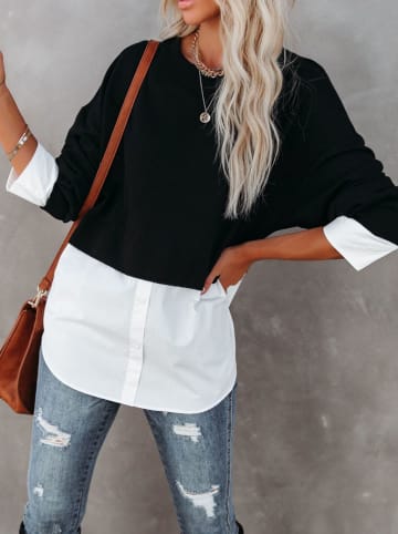 Milan Kiss Sweter w kolorze czarno-białym