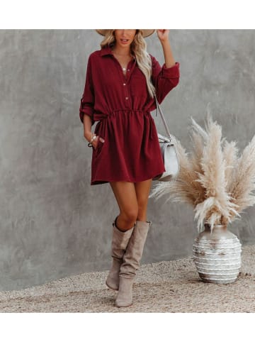 Milan Kiss Jurk bordeaux