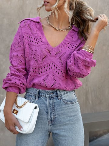 Milan Kiss Sweter w kolorze fioletowym