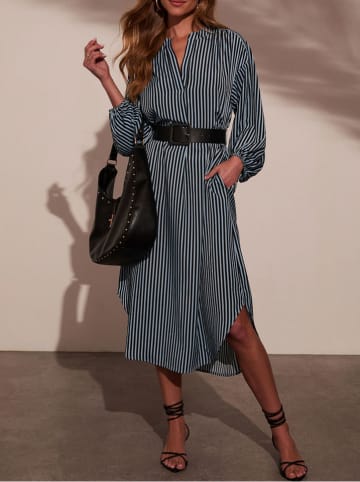 Milan Kiss Kleid in Hellblau/ Schwarz