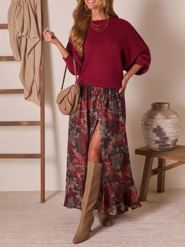 Milan Kiss Sweter w kolorze bordowym