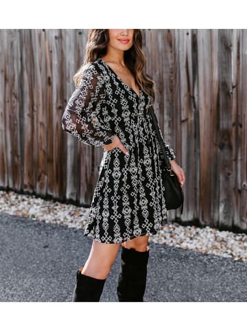 Milan Kiss Kleid in Schwarz/ Weiß