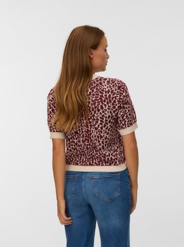 Vero Moda Pullover in Rot/ Beige