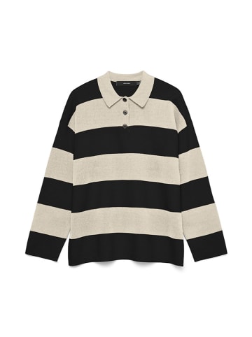 Vero Moda Sweter w kolorze beżowo-czarnym