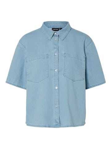 Pieces Shirt "Tula" in Hellblau