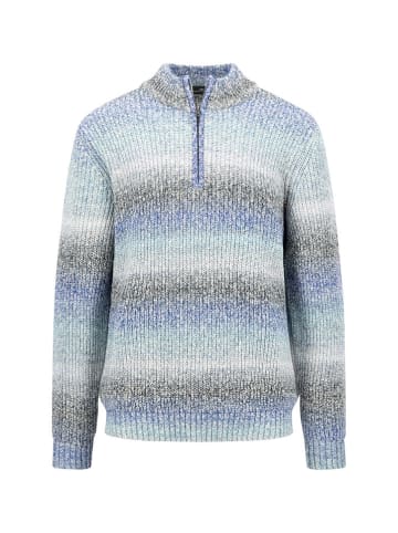 FYNCH-HATTON Pullover in Hellblau/ Grau