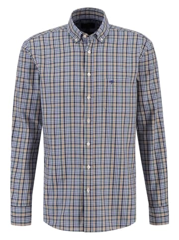 FYNCH-HATTON Hemd - Casual fit - in Blau/ Orange