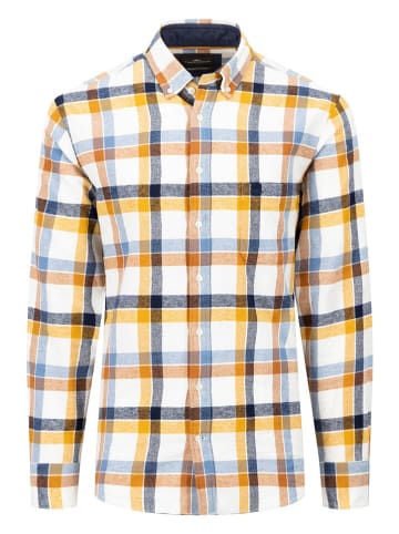 FYNCH-HATTON Hemd in Weiß/ Dunkelblau/ Gelb