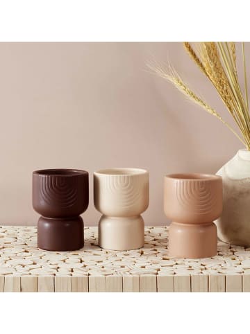 Ethnical Life 3er-Set: Kerzen in Beige/ Hellbraun/ Braun - 3x 170 g