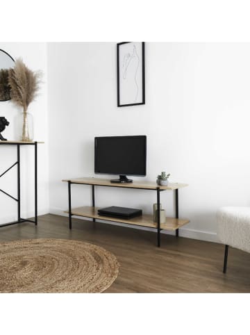 Ethnical Life TV-Regal in Beige/ Schwarz - (B)115 x (H)45 x (T)35 cm