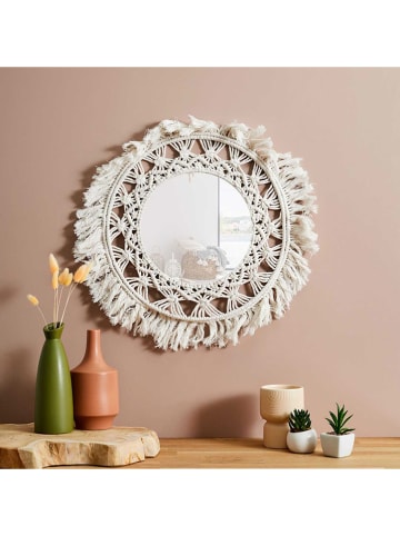 Ethnical Life Spiegel crème - Ø 55 cm