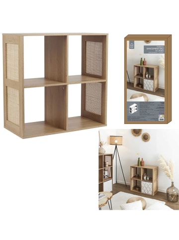 Ethnical Life Standregal in Hellbraun - (B)66 x (H)66 x (T)32 cm