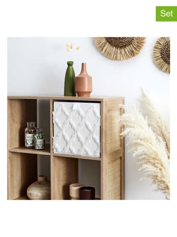 The Home Deco Kids 2-delige set: opbergkratten beige -  (B)30 x (H)30 x (D)30 cm