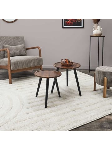 THE HOME DECO FACTORY Set van twee bijzettafels bruin