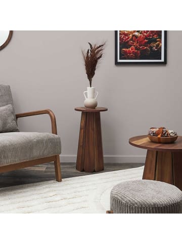 THE HOME DECO FACTORY Beistelltisch in Braun - (H)55 x Ø 30 cm
