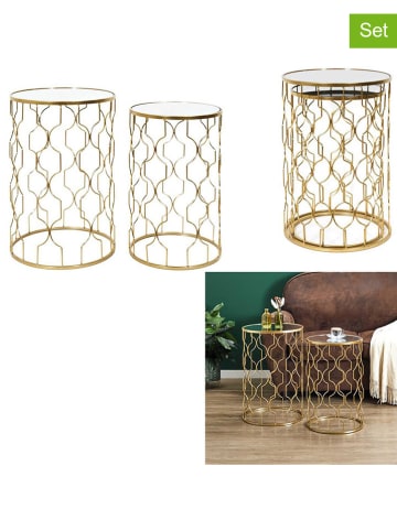 Ethnical Life Zweisatztisch in Gold