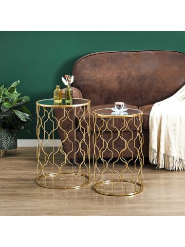 Ethnical Life Zweisatztisch in Gold