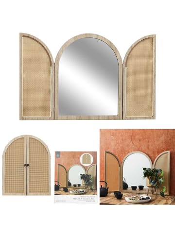 Ethnical Life Spiegel ''Bali'' in Beige - (L)50 x (B)40 cm