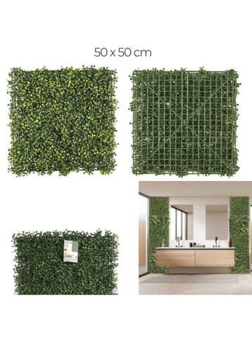 Ethnical Life Panel ścienny w kolorze zielonym z roślin - 50 x 50 cm