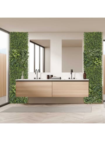 Ethnical Life Panel ścienny w kolorze zielonym z roślin - 50 x 50 cm