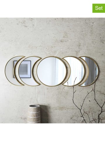 Ethnical Life 5er-Set: Wandspiegel in Gold