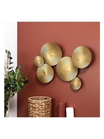 Rétro Chic Wanddecoratie goudkleurig - (B)63,5 x (H)47 x (D)7 cm