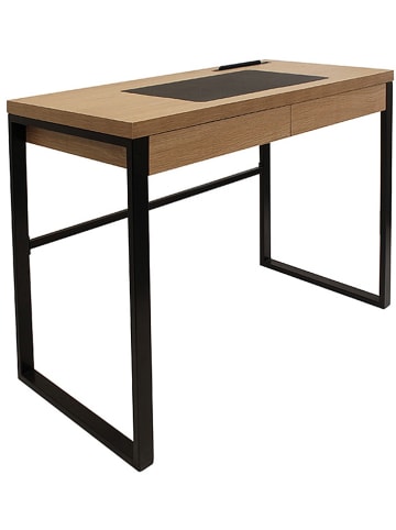 Ethnical Life Schreibtisch in Natur/ Schwarz - (B)100 x (H)74 x (T)50,3 cm