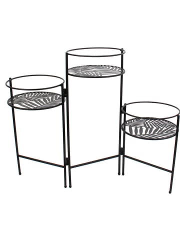 Ethnical Life Pflanzenständer in Schwarz - (B)66,5 x (H)50 x (T)21 cm