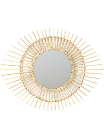 THE HOME DECO FACTORY Lustro ścienne w kolorze beżowym - Ø 58 cm