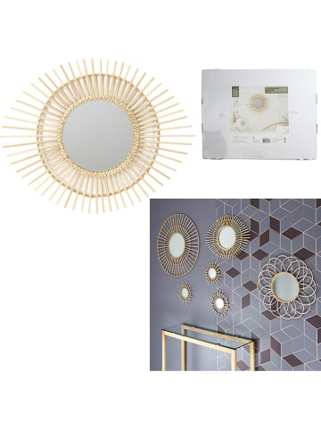 THE HOME DECO FACTORY Wandspiegel in Natur - Ø 58 cm