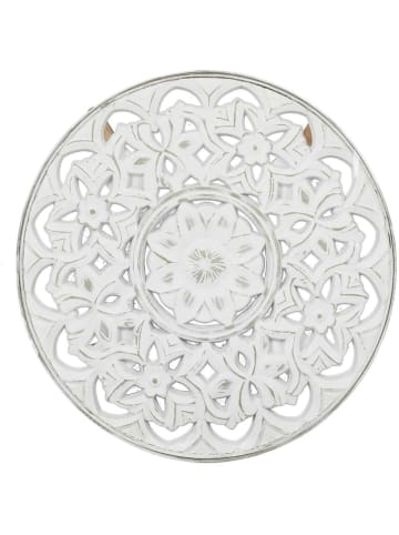 Ethnical Life Stolik w kolorze białym - wys. 41,5 x Ø 50 cm