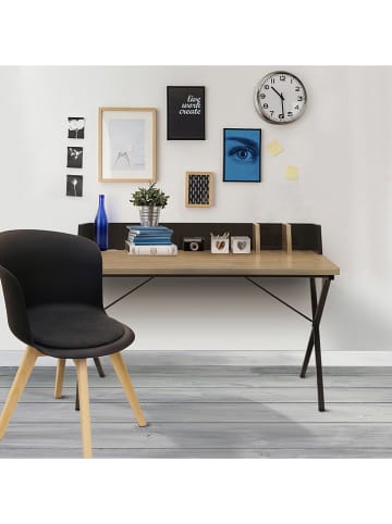 The Home Deco Kids Bureau naturel/zwart - (B)90 x (H)84 x (D)50 cm