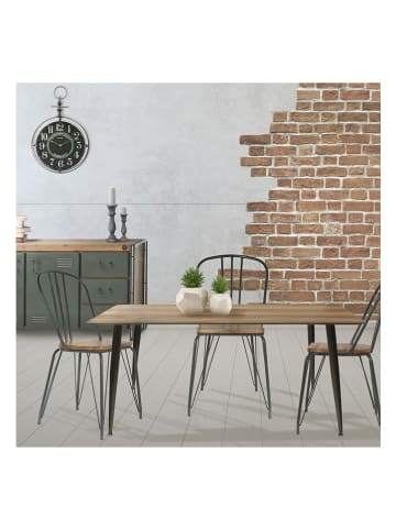 Ethnical Life Eettafel bruin - (B)115 x (H)75 x (D)75 cm