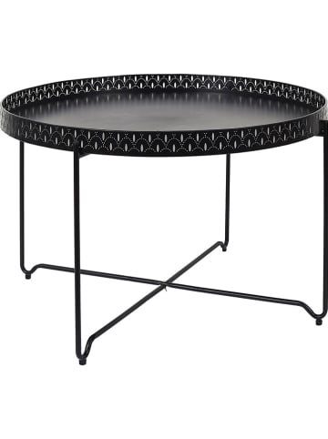 Rétro Chic Couchtisch "Seville" in Schwarz - (H)48 x Ø 78 cm