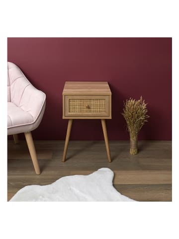 Ethnical Life Bijzettafel "Bali" lichtbruin - (B)39 x (H)55,4 x (D)39 cm