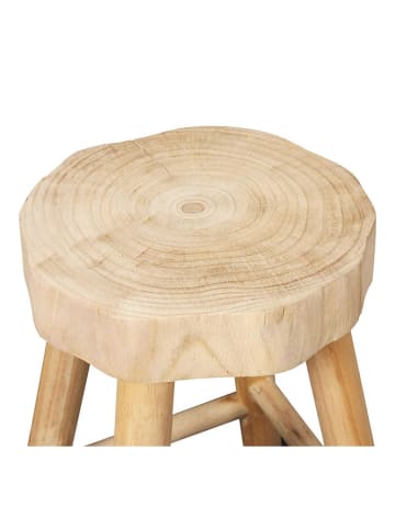 Ethnical Life Hocker "Harald" w kolorze jasnobrązowym - wys. 40 x Ø 26 cm