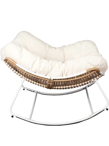 Ethnical Life Fotel w kolorze białym - 75 x 96 x 11 cm