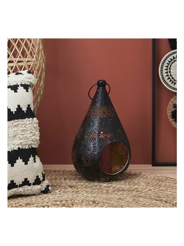 Ethnical Life Windlicht in Schwarz - (B)19 x (H)33 x (T)17,5 cm