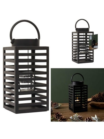Ethnical Life Laterne in Schwarz - (B)11 x (H)24,5 x (T)11 cm