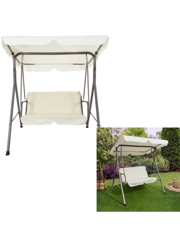 Garden Spirit Hollywoodschommel "Soria" beige - (B)146 x (H)160 x (D)109 cm